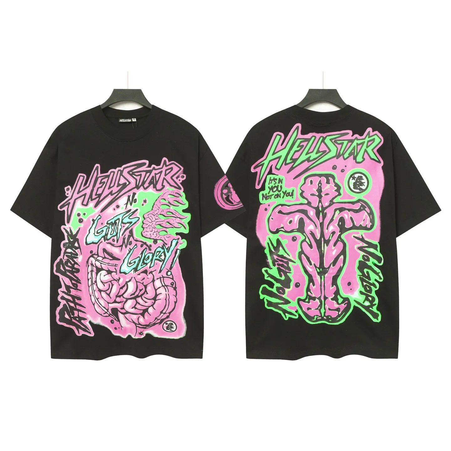 752#Black/White I P54 In Stock Hellstar 、 T （fabric):32 240 Sizes（size）：S-M- L- X L （colour）：White：Black 👉 👉